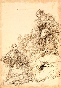 Ricci - The Virgin and Child appearing to a Saint c. 1720, RCIN 907189