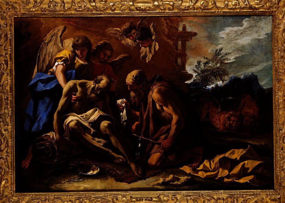 Ricci - Marco Ricci - Death of Saint Paul the Hermit, c. 1700-10, K1813, Spencer Museum of Art
