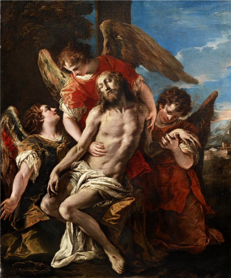 Ricci - CHRIST MOURNED BY THREE ANGELS, lot.53 (cropped)