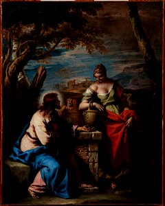 Ricci - Christ and the Woman of Samaria, about 1715-1720, 1971.5. Free illustration for personal and commercial use.