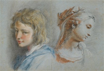 Ricci - Two heads c.1726, RCIN 907200