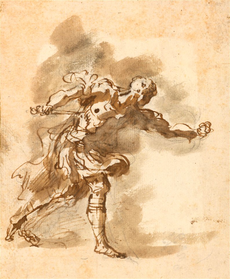 Ricci - A study for a soldier c. 1695, RCIN 907029