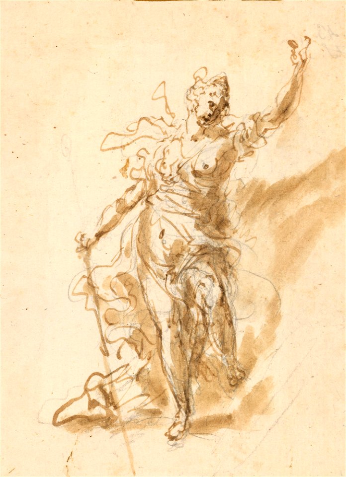 Ricci - A dancing Maenad c. 1700 - c. 1710, RCIN 907043