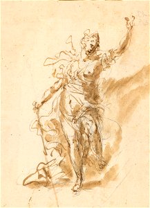 Ricci - A dancing Maenad c. 1700 - c. 1710, RCIN 907043