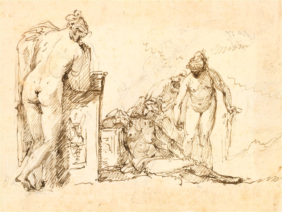 Ricci - A group of nymphs c. 1700 - c. 1710, RCIN 907032