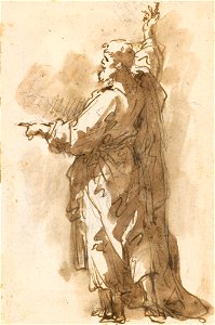 Ricci - A study for Nathan c. 1728, RCIN 907057