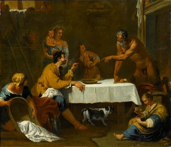Ricci - Attributed to - A SCENE FROM AESOP'S FABLE THE SATYR AND THE PEASANT, lot.184