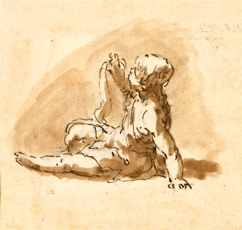 Ricci - A seated child c. 1710, RCIN 907002