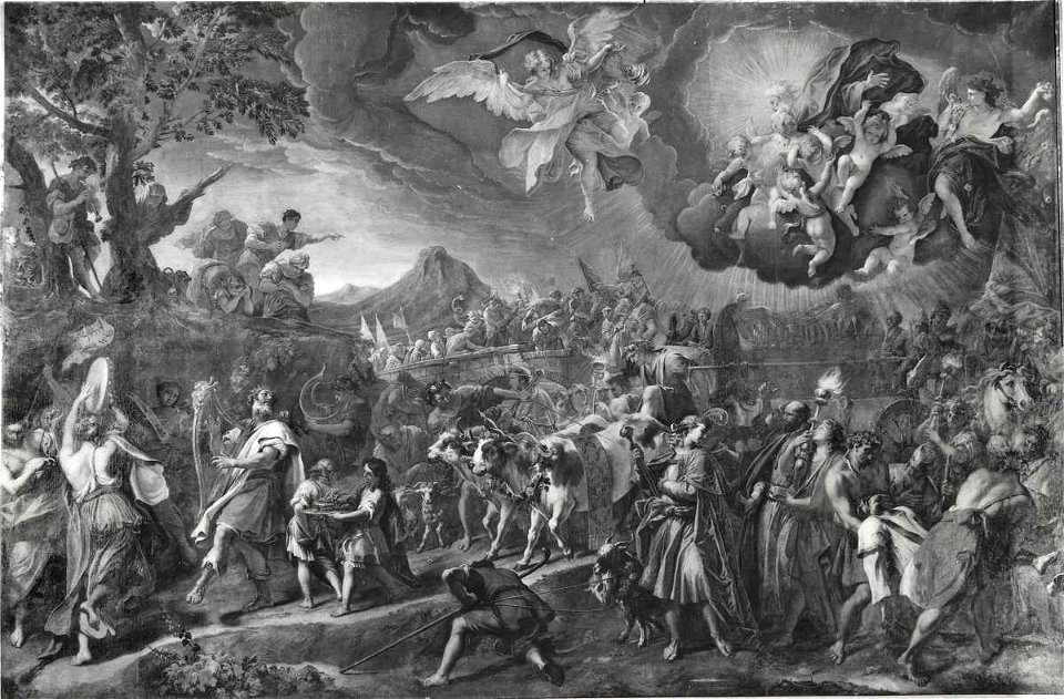 Ricci - Trasporto dell'Arca dell'alleanza a Gerusalemme, 1729, Chiesa di S. Maria Assunta, Somaglia