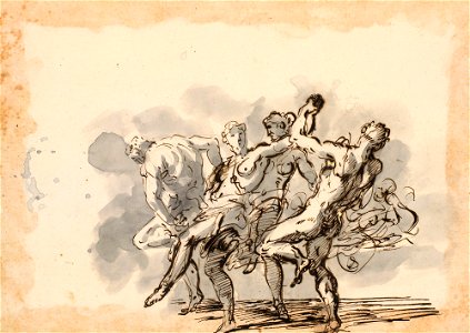 Ricci - Study for a dancing group c. 1730 - c. 1734, RCIN 907172