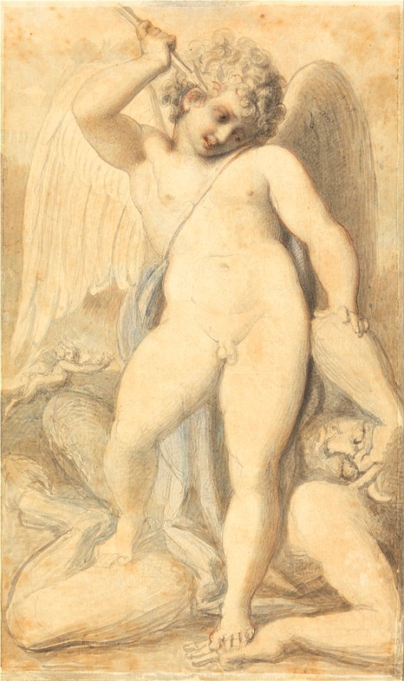 Richard Cosway - Cupid Overpowering a Satyr - Google Art Project
