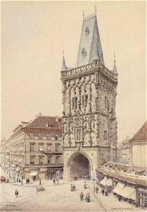 Richard Moser Prag Pulverturm 1911