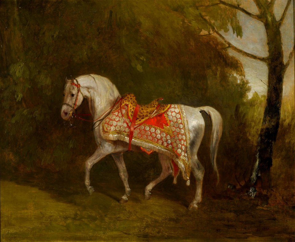 Richard Barrett Davis (1782-1854) - A Cream Horse - RCIN 407442 - Royal Collection