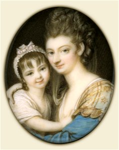 Richard Cosway - Portrait of a Mother and Daughter - Google Art Project