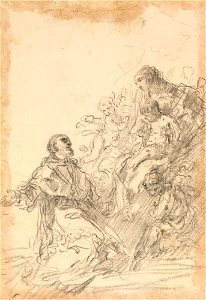 Ricci - The Virgin and Child appearing to a Saint c. 1720, RCIN 907190