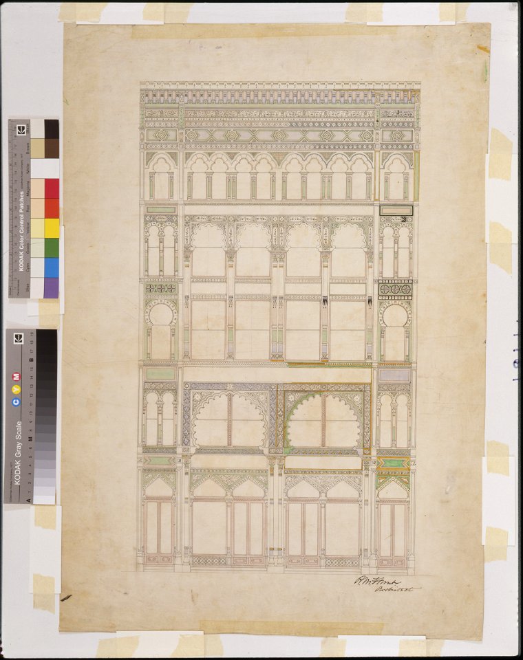 Rice, Goodwin, Walker & Co., New York City. Elevation. Rendering LCCN2010649589. Free illustration for personal and commercial use.