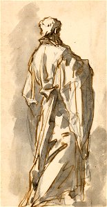 Ricci - An old man in Venetian senatorial dress c. 1728, RCIN 907139