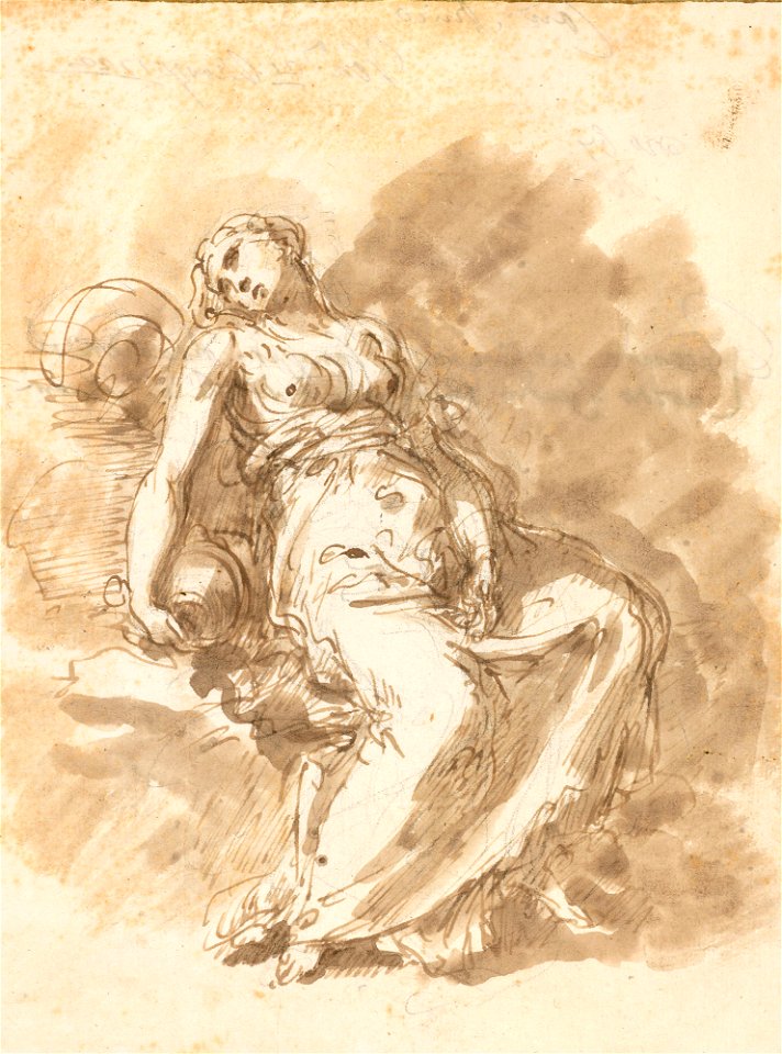 Ricci - A fainting woman c. 1722, RCIN 907006