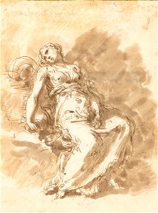 Ricci - A fainting woman c. 1722, RCIN 907006