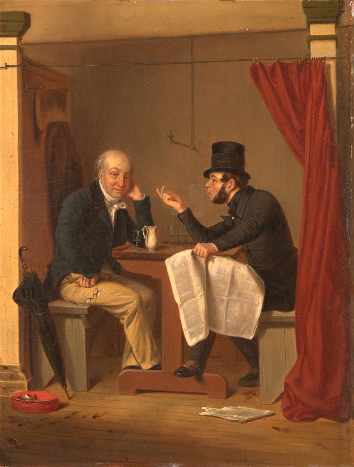 Richard Caton Woodville - Copy of Politics in an Oyster House by Richard Caton Woodville - 53.21 - Indianapolis Museum of Art