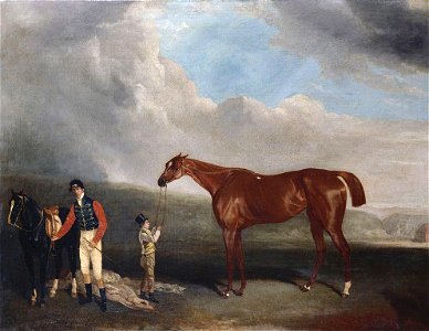 Richard Barrett Davis (1782-1854) - 'Maria' held by a Groom with James Robinson and a Pony - RCIN 402009 - Royal Collection