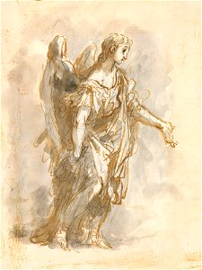Ricci - A study for an angel c. 1728, RCIN 907120