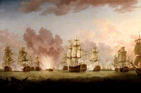 Richard Paton (1717-1791) (after) - The Moonlight Battle of St Vincent, 26 January 1780 - 618100 - National Trust
