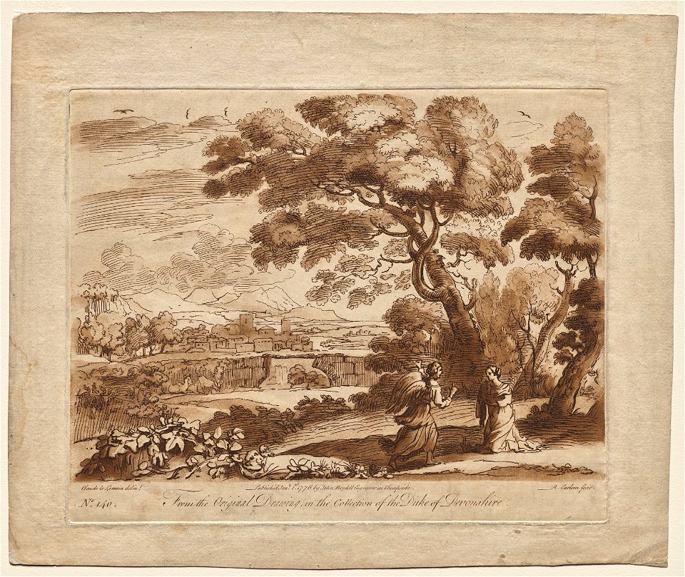Richard Earlom (British, 1743-1822), Claude Lorrain (French, 1604-1682) - Landscape, Plate No. 140 - 1998.215 - Cleveland Museum of Art