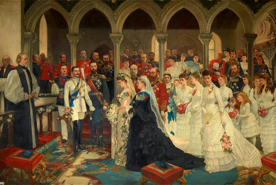 Richard Caton Woodville (1856-1927) - The Marriage of Princess Beatrice, 23rd July 1885. - RCIN 404480 - Royal Collection
