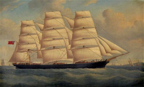 Richard Ball Spencer (1812-1897) - The Clipper 'Leander' - BHC3441 - Royal Museums Greenwich