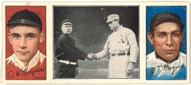 Richard Marquard-John T. Meyers, New York Giants, baseball card portrait LCCN2008678451