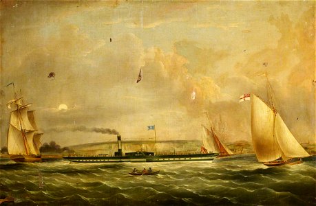 Richard Ball Spencer (1812-1897) - The Paddle Steamer 'Venus' - BHC3684 - Royal Museums Greenwich