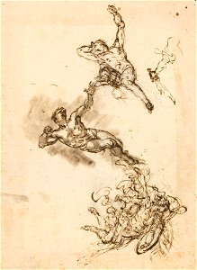 Ricci - St Michael driving out Satan and his angels c. 1720, RCIN 907048