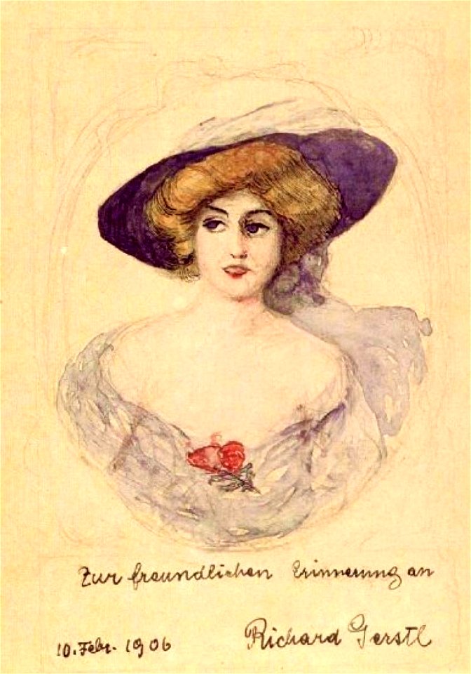 Richard Gerstl - Idealbildnis der Trude Geiringer, 10 February 1906