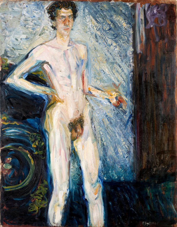 Richard Gerstl - Nude Self-Portrait with Palette, 1908