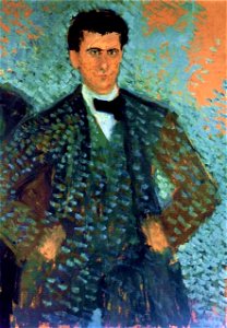 Richard Gerstl - Selbstbildnis (Kniestück), Spring-summer 1907