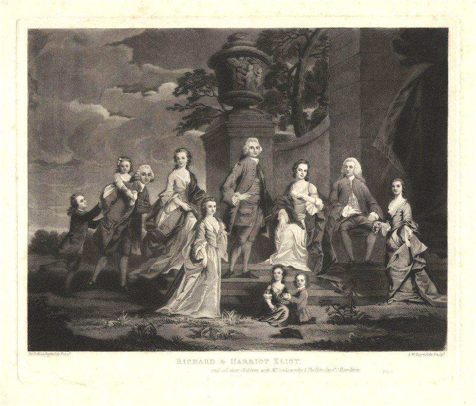 Richard & Harriot Eliot, and all their Children, with Mrs. Goldsworthy & the Hon Captn. J. Hamilton by Sir Joshua Reynolds (2)