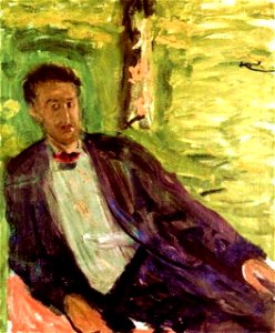 Richard Gerstl - Herrenbildnis (grüner Hintergrund)
