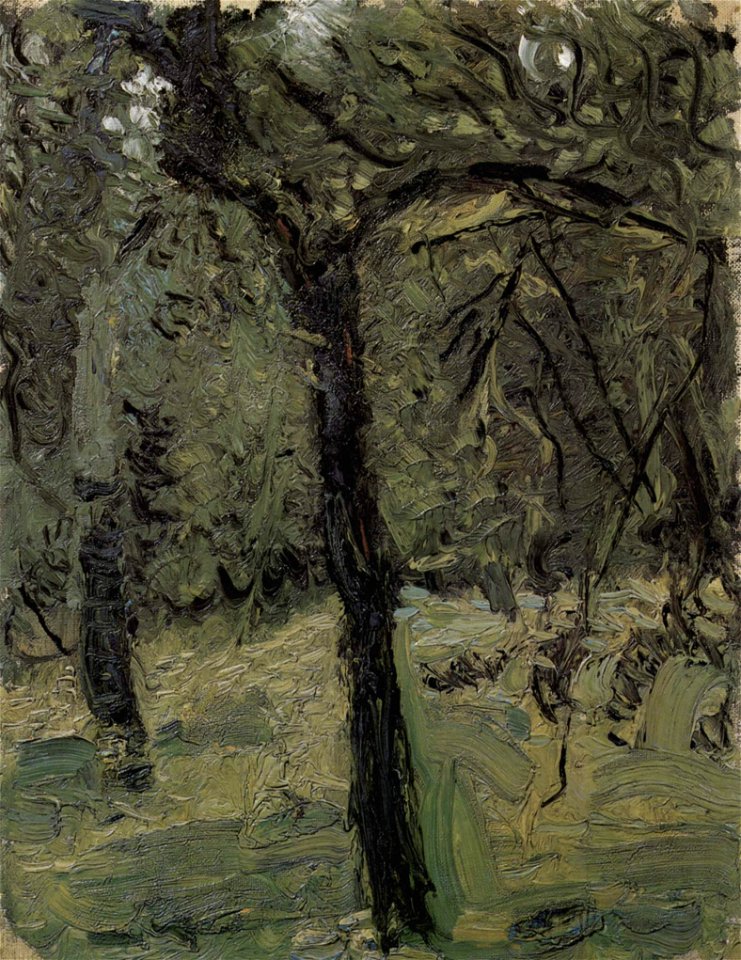 Richard Gerstl - Sonnige Wiese mit Obstbäumen, 1908