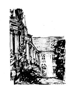 Richard Carl Wagner Dürnstein Der Stiftshof 1924 dgE