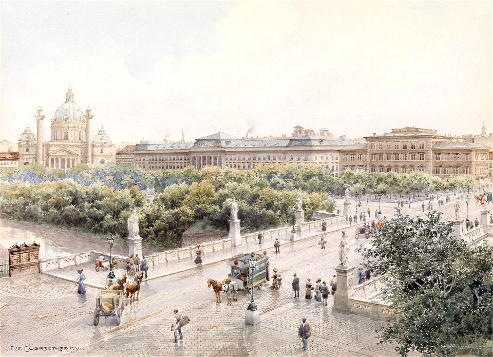 Richard Moser Wien Elisabethbrücke 1911