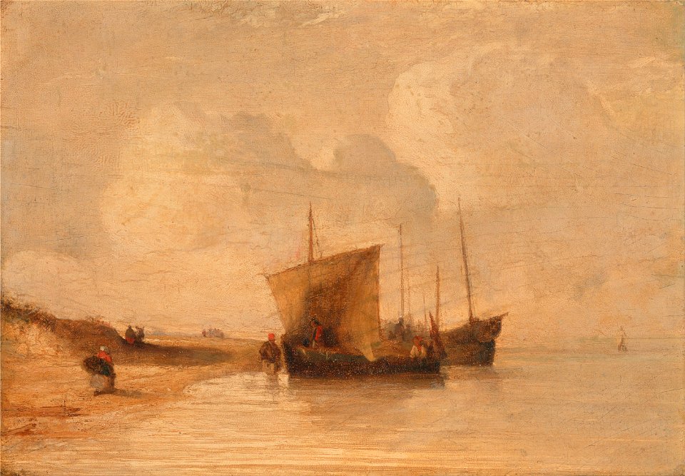Richard Parkes Bonington - Normandy Coast - Google Art Project
