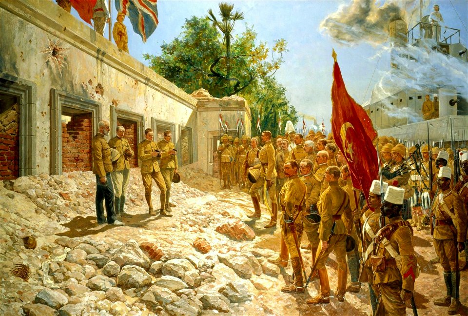 Richard Caton Woodville (1856-1927) - The Memorial Service for General Gordon, 4 September 1898 - RCIN 407433 - Royal Collection