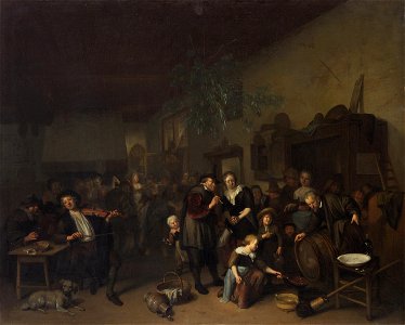 Richard Brakenburgh - Wirtshausszene mit tanzenden Bauern - GG 629 - Kunsthistorisches Museum