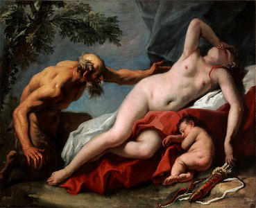 Sebastiano Ricci - Venus and Satyr - Google Art ProjectFXD. Free illustration for personal and commercial use.
