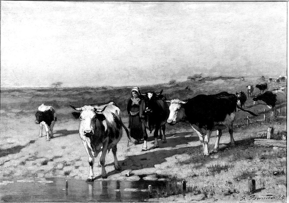 Richard Burnier - Girl Tending Cows - 22.586 - Museum of Fine Arts