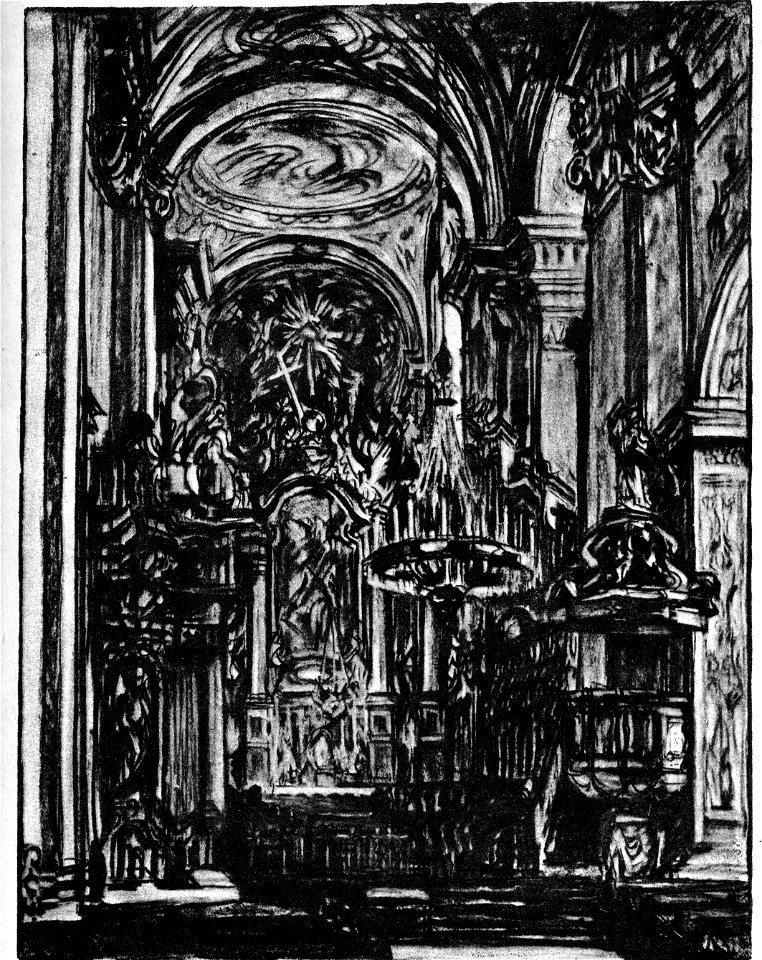 Richard Carl Wagner Stift Klosterneuburg Stiftskirche innen 1924 dgE