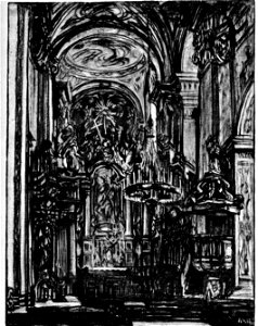 Richard Carl Wagner Stift Klosterneuburg Stiftskirche innen 1924 dgE