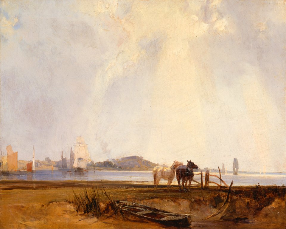 Richard Parkes Bonington - Landscape near Quilleboeuf, France - Google Art Project
