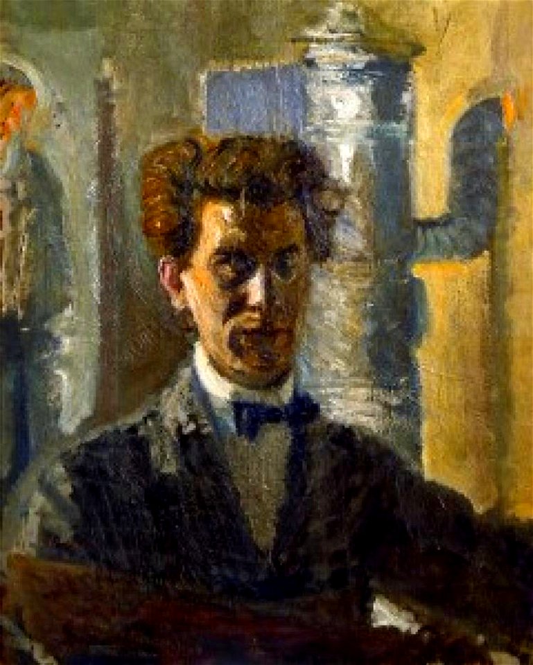 Richard Gerstl - Selbstbildnis vor dem Ofen, winter 1906-7